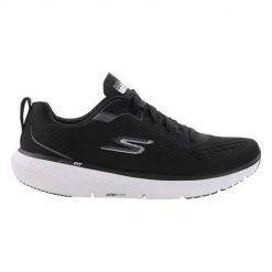 Buty do chodzenia męskie Skechers GO Run. Czarne buty do biegania Skechers, bez wzorów, z materiału, bez zapięcia, trekkingowe. Za 488.00 zł.