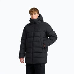 Kurtka ocieplana męska Jack Wolfskin Icy Hollow Hooded. Czarne kurtki Jack Wolfskin, m, bez wzorów, z materiału, bez kaptura. Za 1,259.00 zł.