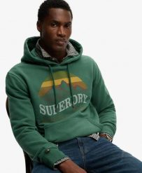 Superdry Bluza z kapturem Outdoors Mountain Relaxed – Hunter Green. Zielone bluzy z kapturem Superdry, l, bez wzorów, z bawełny, z kapturem. Za 380.35 zł.