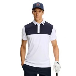 Polo J.Lindeberg Scottie Tour Tech Colourblock. Białe koszulki polo J.LINDEBERG, m, bez wzorów, bez kołnierzyka, bez ramiączek. Za 401.00 zł.