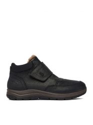 Rieker Botki CEO-03680-00 Czarny. Czarne botki sznurowane Rieker, bez wzorów, ze skóry, bez obcasa, bez zapięcia. Za 459.99 zł.