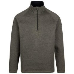 Bluza Męska Corsham Marl Half Zip Fleece Top. Zielone bluzy Trespass, na zimę, m, bez wzorów, bez kaptura. Za 141.99 zł.