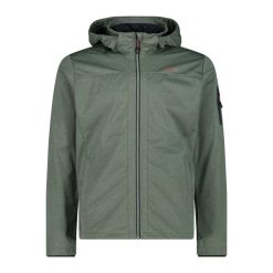 Kurtka turystyczna z kapturem CMP. Zielone kurtki softshell CMP, na wiosnę, bez wzorów, z softshellu, z kapturem. Za 371.50 zł.