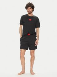 HUGO Piżama Galaxy 50540091 Czarny Relaxed Fit. Czarne piżamy Hugo, m, bez wzorów, z bawełny, bez ramiączek. Za 269.99 zł.