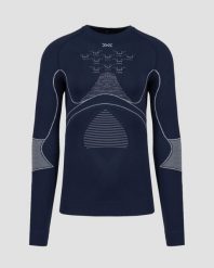 Longsleeve termoaktywny męski X-Bionic Energy Accumulator 4.0. Niebieskie bielizna termoaktywna X BIONIC, l, bez wzorów, z dzianiny, bez ramiączek. Za 719.99 zł.