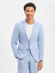 Finshley & Harding London kurtka Baukaste Mężczyźni Slim Fit niebieski, 46. Niebieskie kurtki Finshley & Harding London, m, bez wzorów, z syntetyku, bez kaptura. Za 479.95 zł.