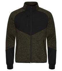 Clique Haines Kurtka polarowa z wkładkami softshell — ciepła i praktyczna. Zielone kurtki CLIQUE, xl, bez wzorów, z dzianiny, bez kaptura. Za 284.91 zł.