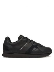 Tommy Hilfiger Sneakersy T Hilfiger Core Lth Runner FM0FM06002 Czarny. Czarne buty sportowe casual Tommy Hilfiger, bez wzorów, ze skóry, bez zapięcia. Za 489.99 zł.