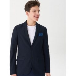 Marynarka slim fit - Granatowy. Garnitury marki House. Za 189.99 zł.