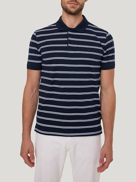 Pierre Cardin Koszulka polo w kolorze granatowo-białym rozmiar: XL. Niebieskie koszulki polo Pierre Cardin, xl, bez wzorów, z bawełny, bez kołnierzyka, bez ramiączek. Za 119.95 zł.