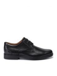 Clarks Półbuty Un Aldric Lace 261326777 Czarny. Czarne eleganckie półbuty Clarks, bez wzorów, ze skóry, bez obcasa, bez zapięcia. Za 539.99 zł.