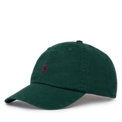 Czapka z daszkiem Polo Ralph Lauren. Zielone czapki z daszkiem Polo Ralph Lauren, bez wzorów. Za 329.99 zł.