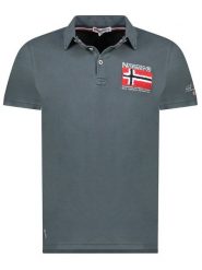 Geographical Norway Koszulka polo "Kinvite" w kolorze antracytowym rozmiar: XL. Czarne koszulki polo Geographical Norway, xl, bez wzorów, bez kołnierzyka, bez ramiączek. Za 128.25 zł.