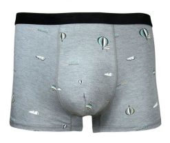 Bokserki Obcisłe, Szare w Balony, Bawełniane, Majtki z Elastanem -ALTIES. Szare bokserki Alties, l, bez wzorów, z bawełny. Za 35.00 zł.