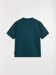 Bluza z krótkim rękawem z wiskozą - zielony. Zielone bluzy bez kaptura Sinsay, l, bez wzorów, z wiskozy, bez kaptura. Za 39.99 zł.