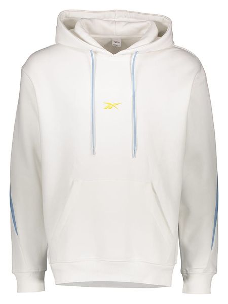Reebok Bluza w kolorze biało-błękitnym rozmiar: L. Białe bluzy Reebok, l, bez wzorów, z kapturem. Za 144.58 zł.