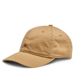 Czapka z daszkiem Tommy Hilfiger. Brązowe czapki z daszkiem Tommy Hilfiger, bez wzorów. Za 99.99 zł.