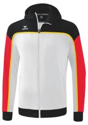 Kurtka treningowa Erima Change By Erima z kapturem, wielokolorowa, długie rękawy. Białe kurtki Erima, na jesień, xl, bez wzorów, z materiału, z kapturem. Za 347.99 zł.