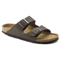 Klapki męskie Birkenstock Arizona BS Birko-flor. Brązowe klapki Birkenstock, z jeansu. Za 287.00 zł.