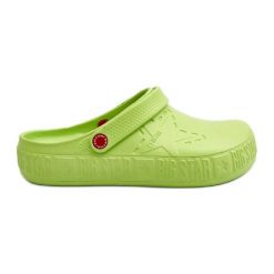 Męskie Lekkie Klapki Kroksy Big Star II175005 Zielone. Zielone klapki z tworzywa sztucznego. Za 131.88 zł.