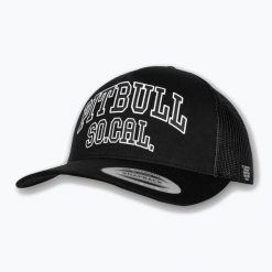 Czapka z daszkiem męska Pitbull SO.CAL. Retro Trucker. Czarne czapki z daszkiem PITBULL, bez wzorów, z bawełny. Za 139.99 zł.