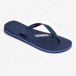 Japonki męskie Havaianas Logo Filet. Zielone japonki Havaianas, bez wzorów, z kauczuku. Za 109.99 zł.