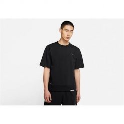 Koszulka sportowa męska Nike Dri-fit Cutoff. Czarne t-shirty sportowe Nike, bez wzorów, z bawełny, bez ramiączek. Za 244.00 zł.