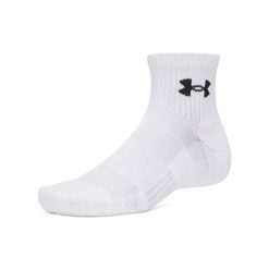 Under Armour UA PERFORMANCE COTTON 3P QTR Skarpety unisex. Białe skarpetki sportowe Under Armour, bez wzorów, z bawełny. W wyprzedaży za 48.99 zł.