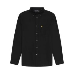 Koszula Lyle & Scott Plain Oxford. Czarne koszule LYLE AND SCOTT, m, bez wzorów, z bawełny, bez kołnierzyka, bez ramiączek. Za 319.40 zł.