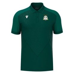 Polo Macron Baldwin. Zielone koszulki polo sportowe Macron, bez wzorów, bez kołnierzyka, bez ramiączek, do piłki nożnej. Za 219.50 zł.