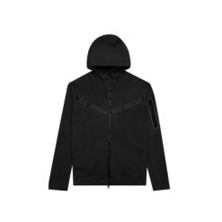 Bluza sportowa męska Nike Tech Fleece Hoodie FZ WR. Czarne bluzy z kapturem Nike, l, bez wzorów, z bawełny, z kapturem. Za 485.00 zł.