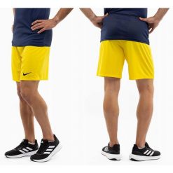 Spodenki treningowe męskie Nike Dry Park III. Żółte krótkie spodenki sportowe Nike, m, bez wzorów, ze skóry. Za 60.00 zł.