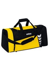 Torba sportowa Erima Six Wings. Czarne torby na ramię Erima, bez wzorów, z poliesteru, na ramię, z nadrukiem, bez dodatków. Za 153.00 zł.
