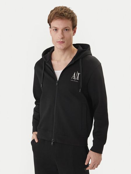 Armani Exchange Bluza XM000371 AF10818 UC001 Czarny Regular Fit. Czarne bluzy Armani Exchange, l, bez wzorów, z bawełny, bez kaptura. Za 639.99 zł.