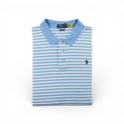 Second life - Koszulka polo z krótkim rękawem mężczyźni - Jak nowy. Niebieskie koszulki polo RALPH LAUREN, m, bez wzorów, bez kołnierzyka, bez ramiączek, na golfa. Za 126.86 zł.