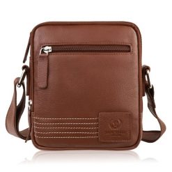 Listonoszka saszetka męska skórzana na ramię koniakowa Paolo Peruzzi AY-27-CG. Torby na ramię bez wzorów, ze skóry, na ramię, bez dodatków. Za 159.00 zł.