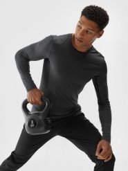 4F Longsleeve treningowy szybkoschnący męski - szary XL. Szare koszulki z długim rękawem 4F, m, bez wzorów, z dzianiny, bez ramiączek. W wyprzedaży za 79.99 zł.