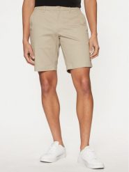 Calvin Klein Szorty materiałowe K10K114071 Beżowy Slim Fit. Brązowe szorty CALVIN KLEIN, m, bez wzorów, z bawełny. Za 219.99 zł.