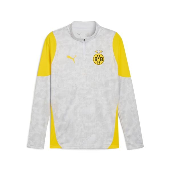 Męska bluza treningowa Borussia Dortmund z zamkiem 1/4 PUMA. Szare bluzy Puma, l, bez wzorów, bez kaptura. W wyprzedaży za 266.50 zł.