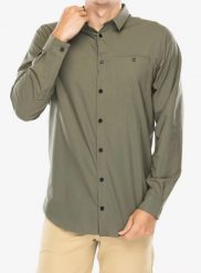 Koszula turystyczna Houdini Longsleeve Shirt. Zielone koszule Houdini, s, bez wzorów, z materiału, bez kołnierzyka, bez ramiączek. Za 289.99 zł.