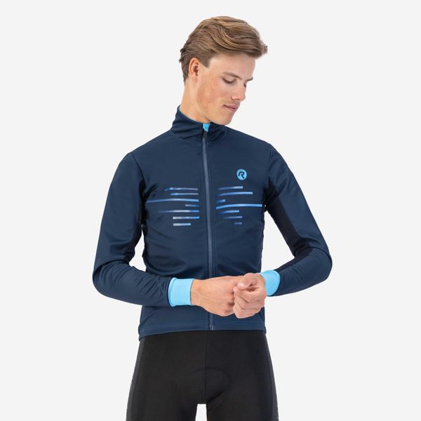 Kurtka rowerowa męska Rogelli Radius. Niebieskie bielizna termoaktywna Rogelli, na jesień, m, bez wzorów, z materiału, bez ramiączek, do biegania. Za 271.90 zł.