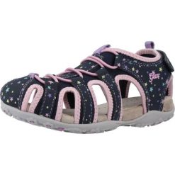 Sandały GEOX JR SANDAL ROXANNE A Niebieski. Niebieskie sandały Geox, ze skóry, bez zapięcia. Za 141.99 zł.