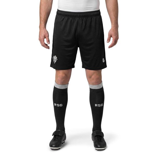 Męskie oficjalne spodenki treningowe Real Sporting de Gijón Siroko RSG Trainin. Czarne krótkie spodenki sportowe SIROKO, l, bez wzorów, z materiału. Za 119.20 zł.