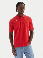 Kappa Polo Logo Sharas Mss 302B3D0 Czerwony Regular Fit. Czerwone koszulki polo sportowe Kappa, m, bez wzorów, z bawełny, bez kołnierzyka, bez ramiączek. Za 79.99 zł.