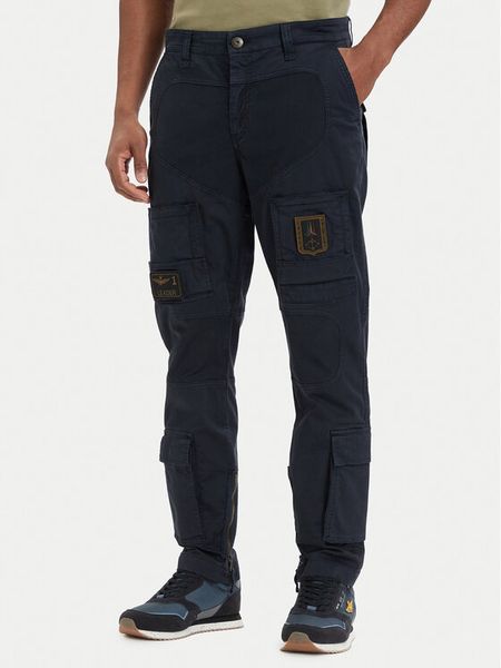 Aeronautica Militare Spodnie cargo Iconic Anti-G 261PA1387UCT01493 Granatowy Regular Fit. Niebieskie spodnie materiałowe Aeronautica Militare, m, bez wzorów, z bawełny. Za 949.99 zł.