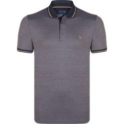 Koszulka polo w kolorze granatowo-jasnobrązowym. Brązowe koszulki polo Giorgio Di Mare, m, bez wzorów, bez kołnierzyka, bez ramiączek. W wyprzedaży za 107.95 zł.