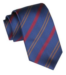 Angelo di Monti - Krawat Męski - Niebieski w Eleganckie Pasy. Niebieskie krawaty i muchy Angelo di Monti, bez wzorów, z tkaniny. Za 45.00 zł.
