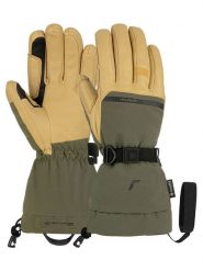 Reusch Rękawiczki funkcyjne "Discovery GORE-TEX" w kolorze beżowo-oliwkowym rozmiar: 9,5. Brązowe rękawiczki Reusch, bez wzorów, z gore-texu. Za 420.22 zł.
