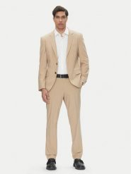 HUGO Garnitur Henry/Getlin232X 50530116 Beżowy Slim Fit. Brązowe garnitury Hugo, m, bez wzorów, z syntetyku. Za 1,999.00 zł.