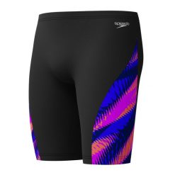 Jammery pływackie męskie Speedo Allover Digital V-Cut Jammer. Czarne odzież kąpielowa Speedo, m, bez wzorów, sportowe. Za 199.99 zł.